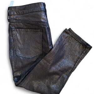 NWT Old Navy Black Shimmery Denim Jeans 12 petite
